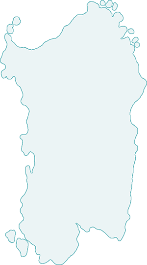 Sardegna Host di Silvia Matta - Planimetria stilizzata della Sardegna
